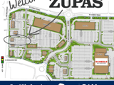Overhead rendering of map featuring Zupas at Ten Mile SM