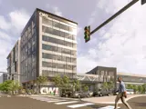 Exterior rendering of CWI River District 1 building